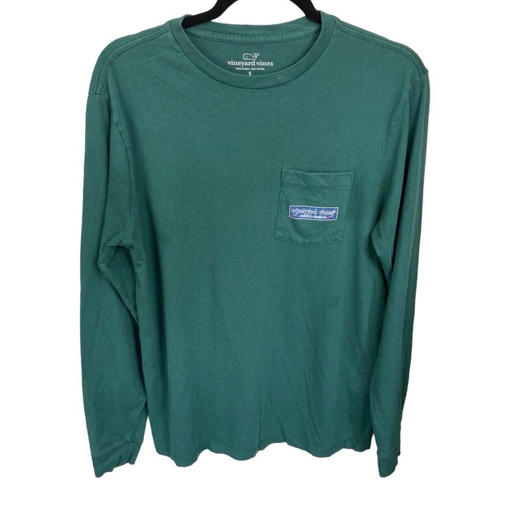 Vineyard Vines Martha’s Vineyard Xmas Trees Long Sleeve‎ Shirt Size Small Green